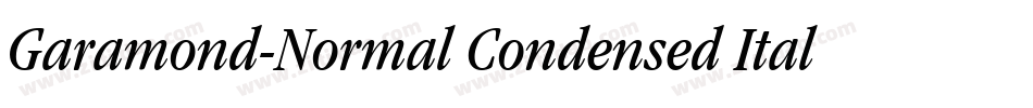 Garamond-Normal Condensed Italic字体转换